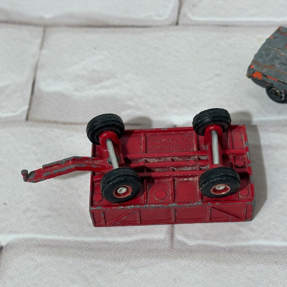 Vintage ERTL 1969 Dodge Charger Gray Orange and Red Farm‎ Trailer Diecast Set - Picture 4 of 7